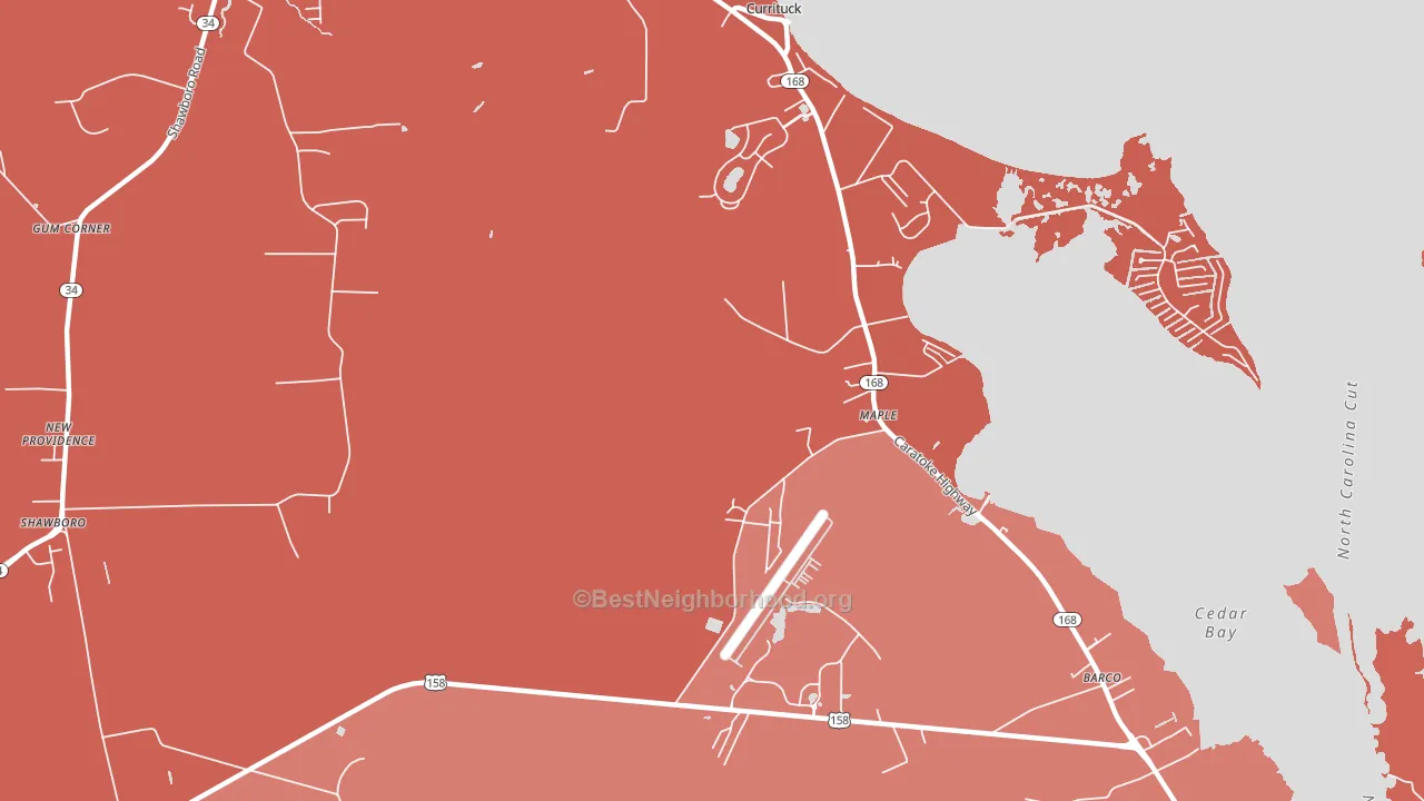 Maple, NC block-group political-lean map