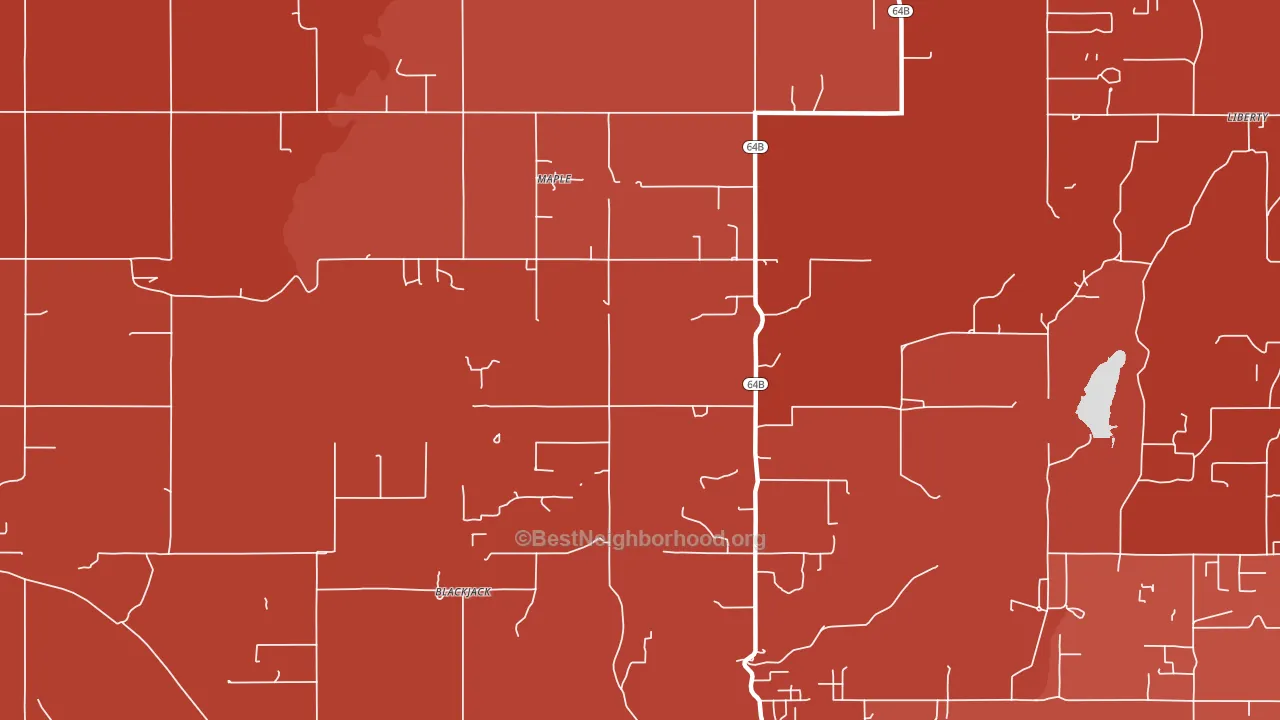 Maple, OK block-group political-lean map