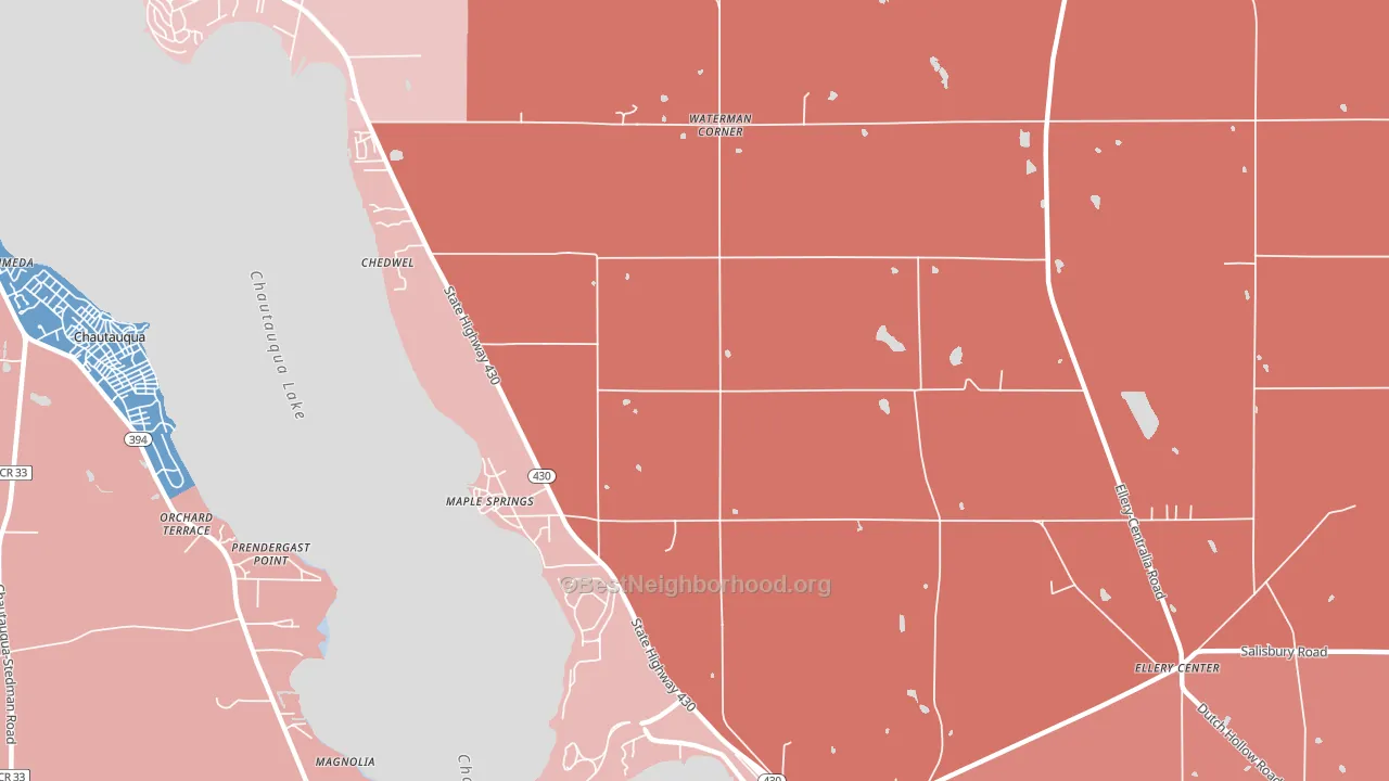 Maple Springs, NY block-group political-lean map
