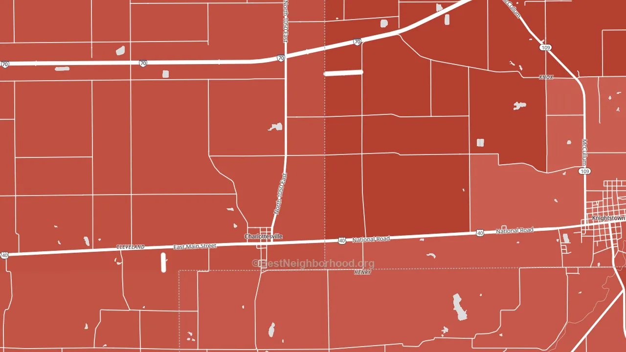 Maple Valley, IN block-group political-lean map
