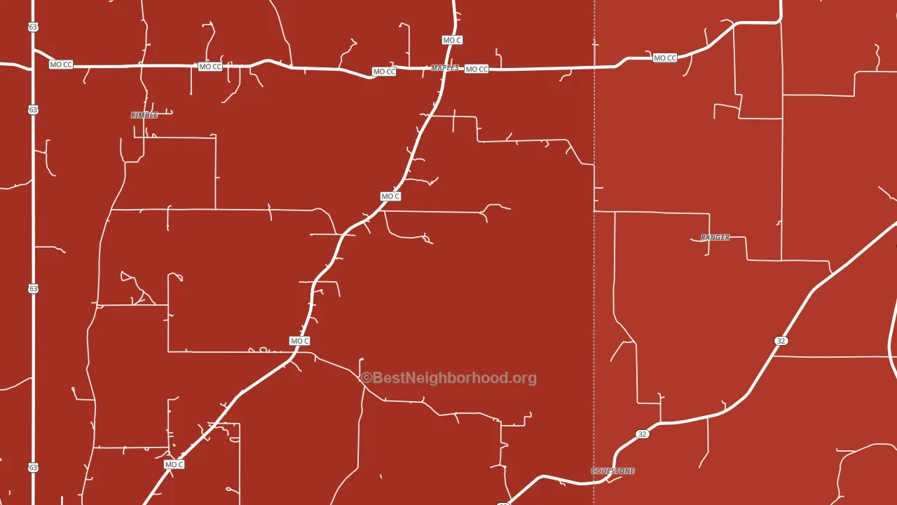 Maples, MO block-group political-lean map