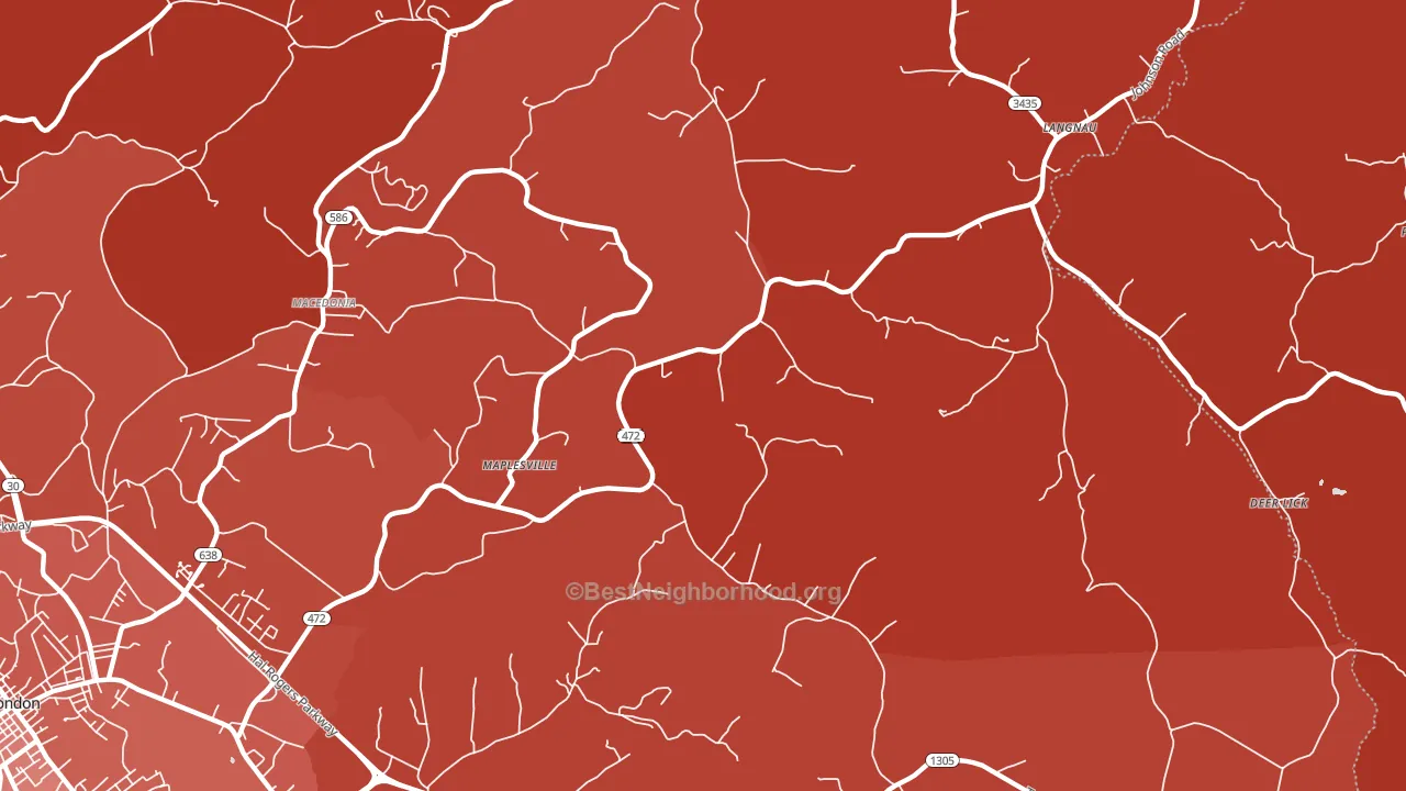 Maplesville, KY block-group political-lean map