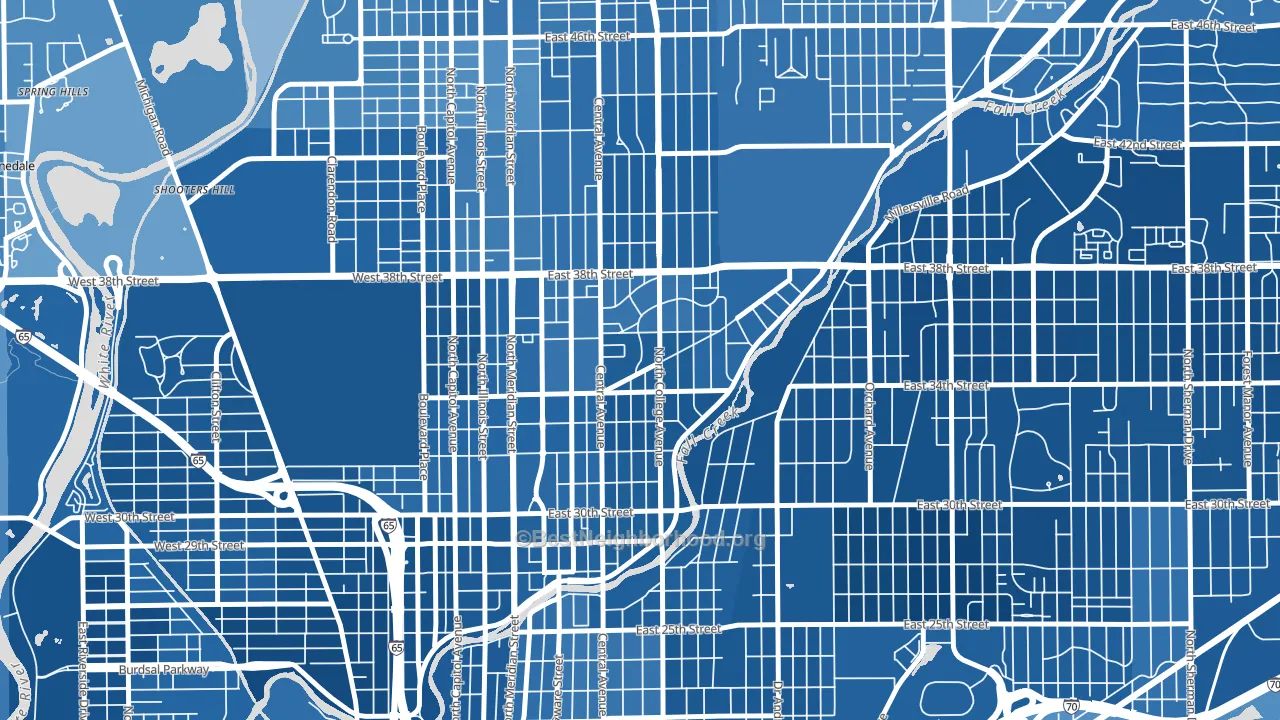 Mapleton-Fall Creek, Indianapolis, IN block-group political-lean map