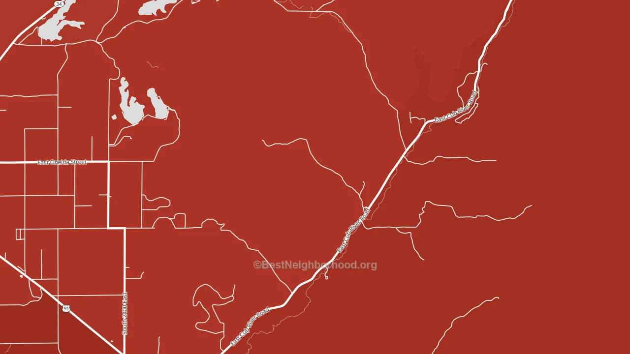 Mapleton, ID block-group political-lean map