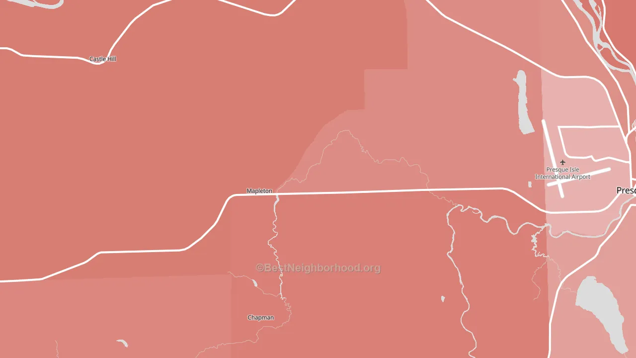 Mapleton, ME block-group political-lean map