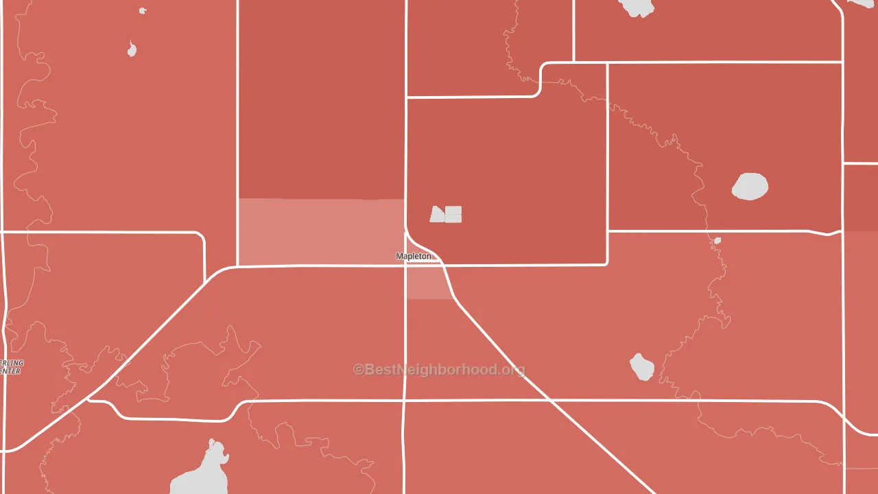 Mapleton, MN block-group political-lean map
