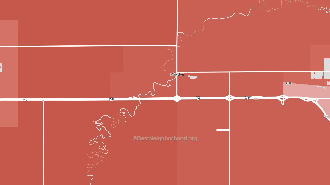 Mapleton, ND block-group political-lean map