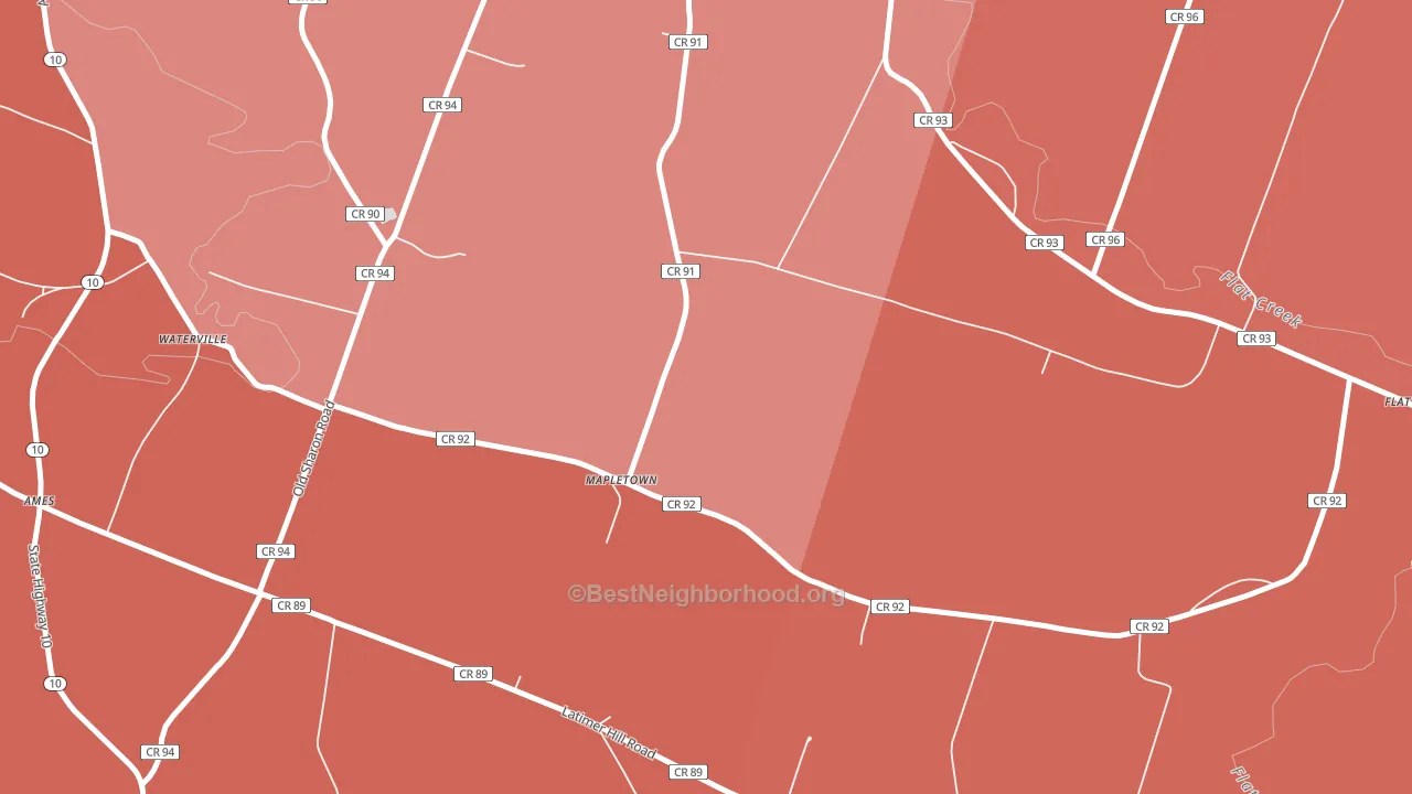 Mapletown, NY block-group political-lean map