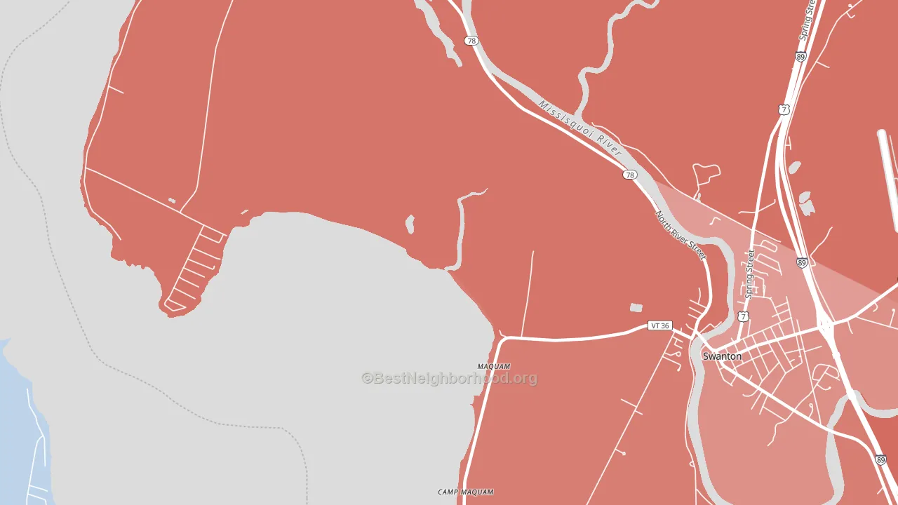 Maquam, VT block-group political-lean map