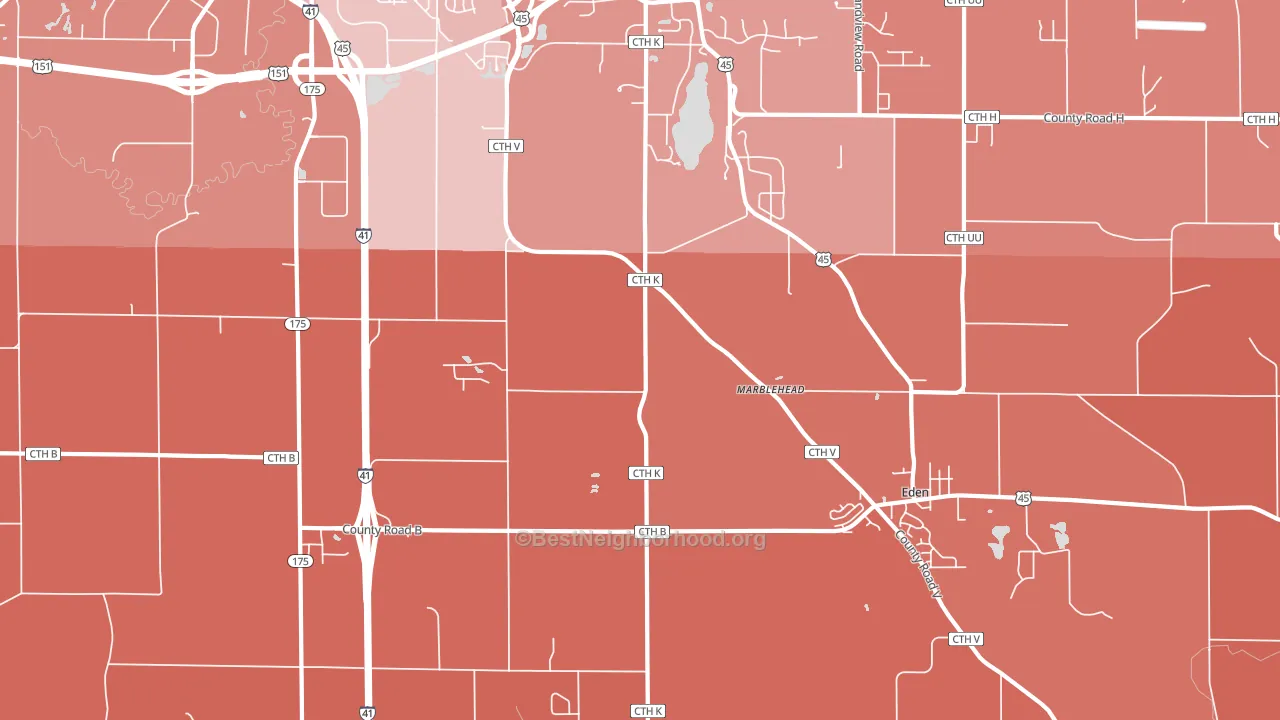 Marblehead, WI block-group political-lean map