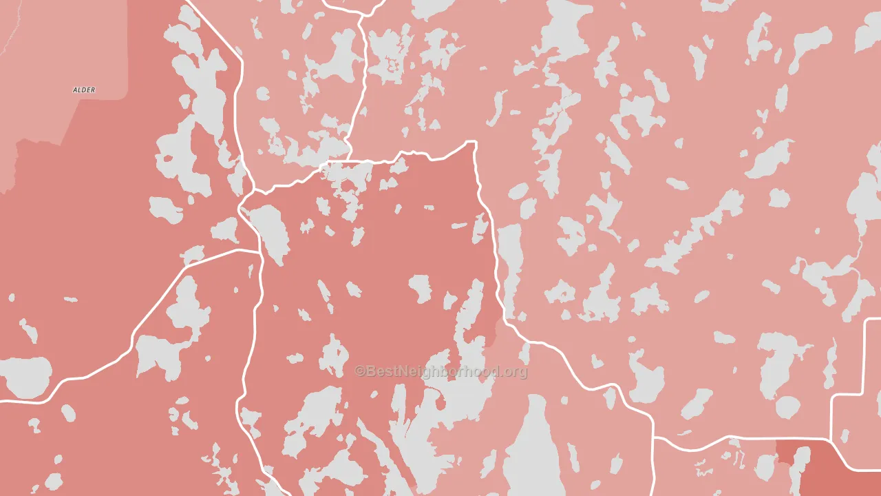 Marcell, MN block-group political-lean map