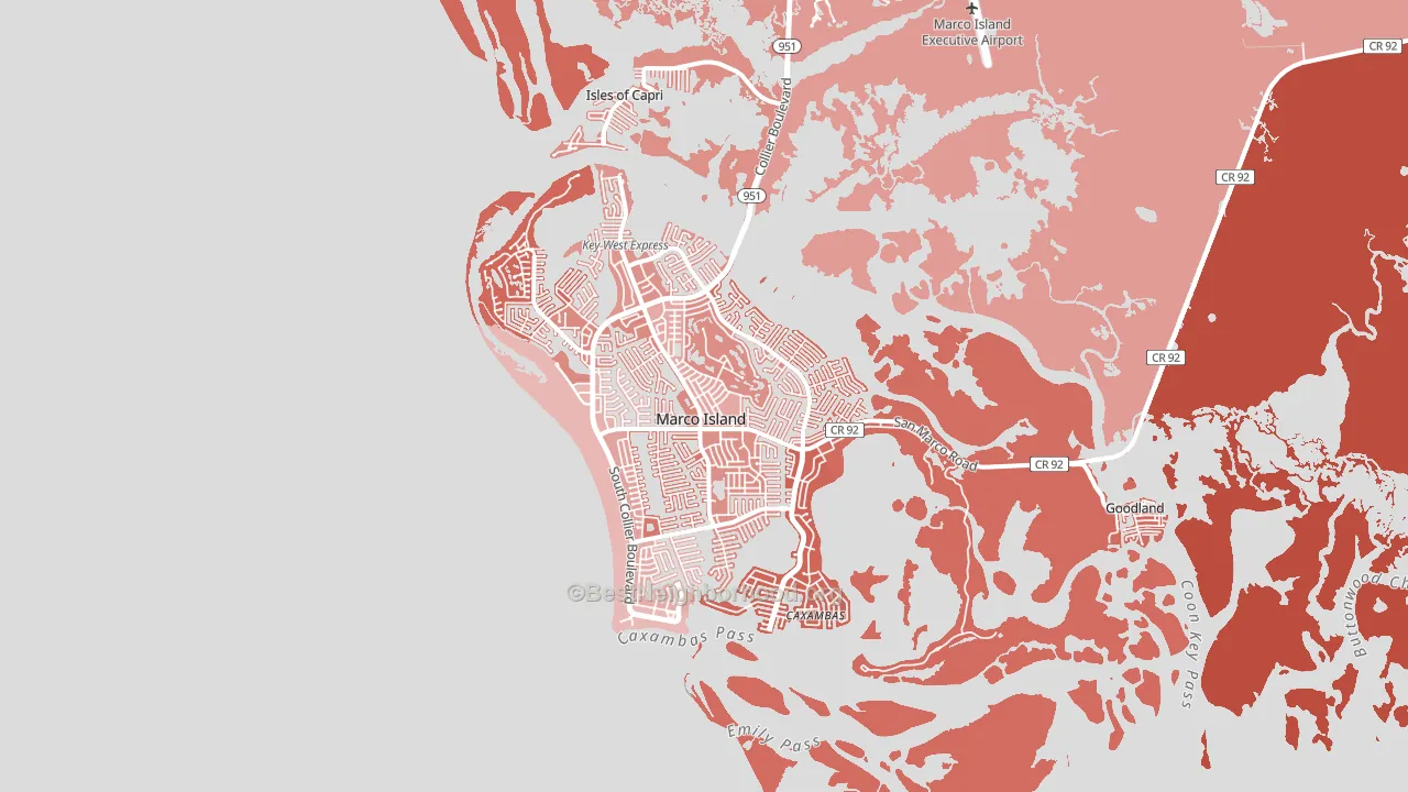Marco Island, FL block-group political-lean map