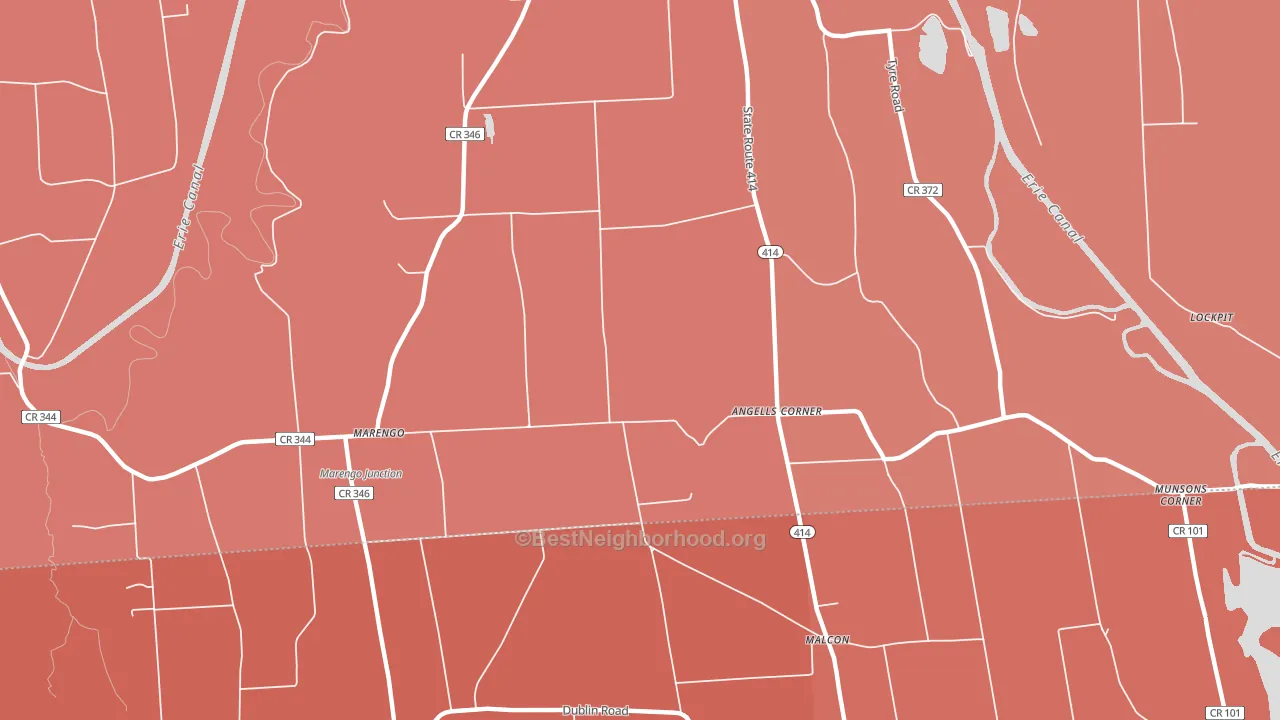 Marengo, NY block-group political-lean map