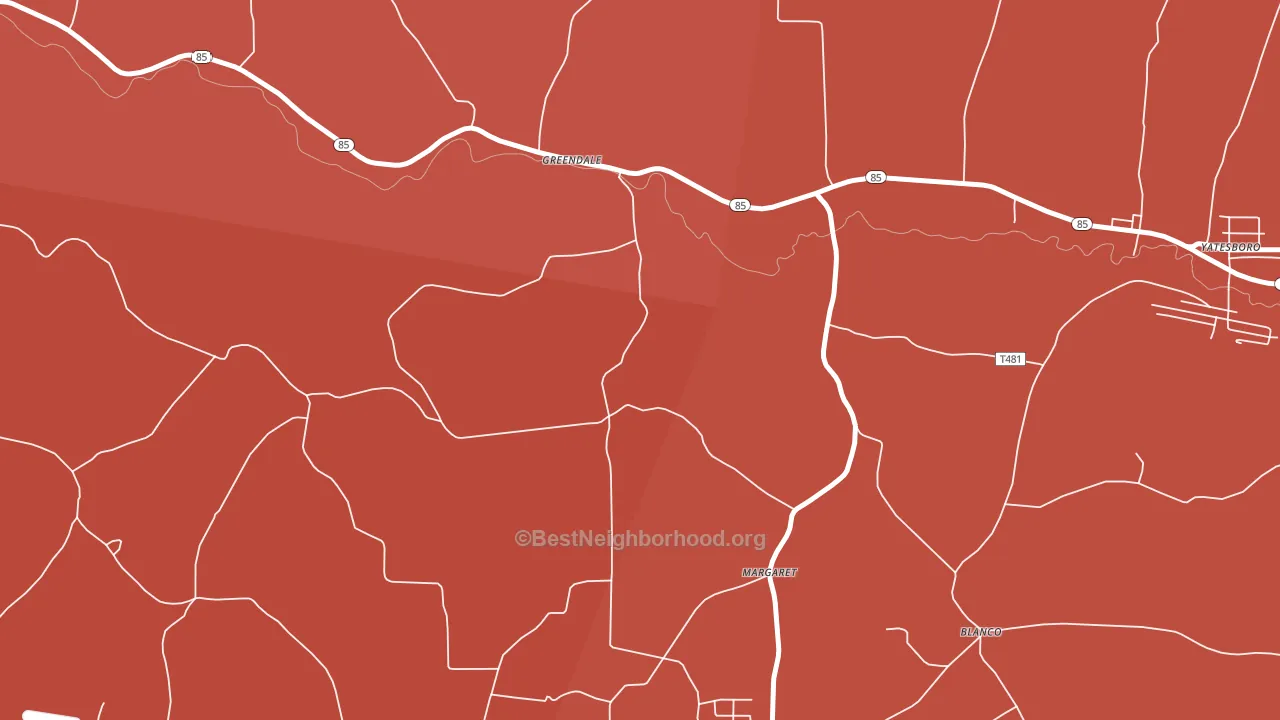 Margaret, PA block-group political-lean map