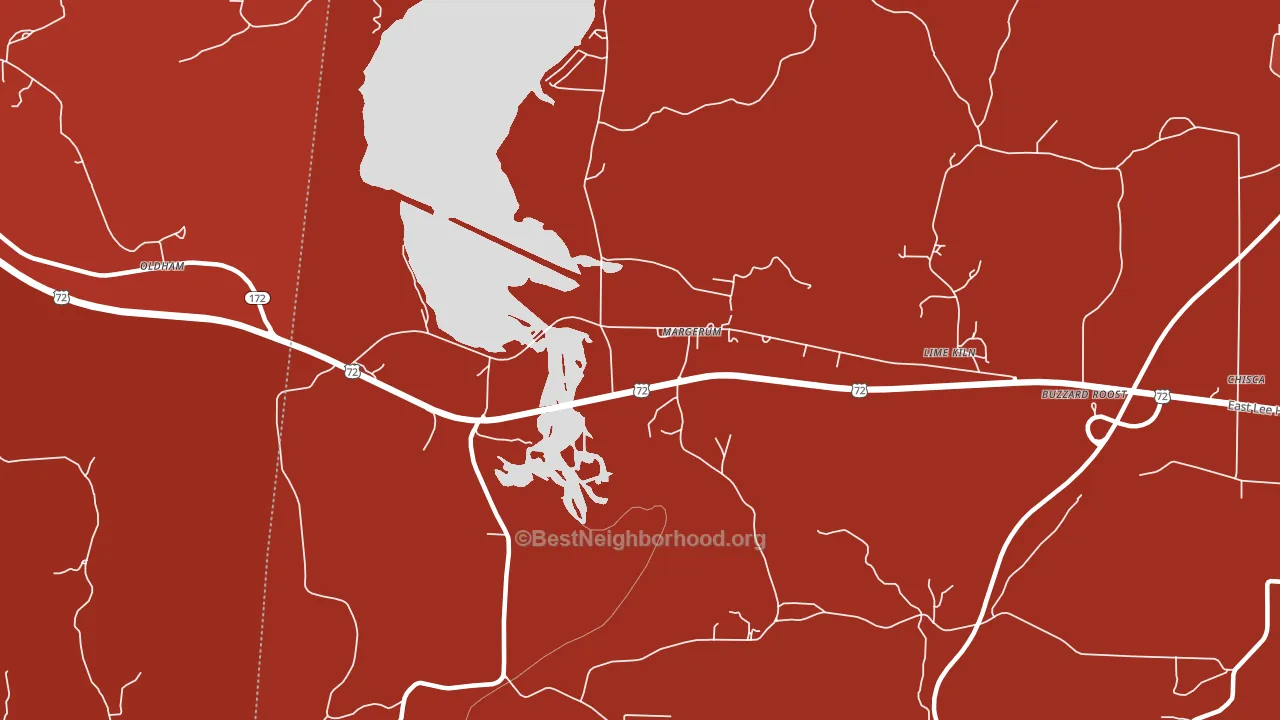 Margerum, AL block-group political-lean map