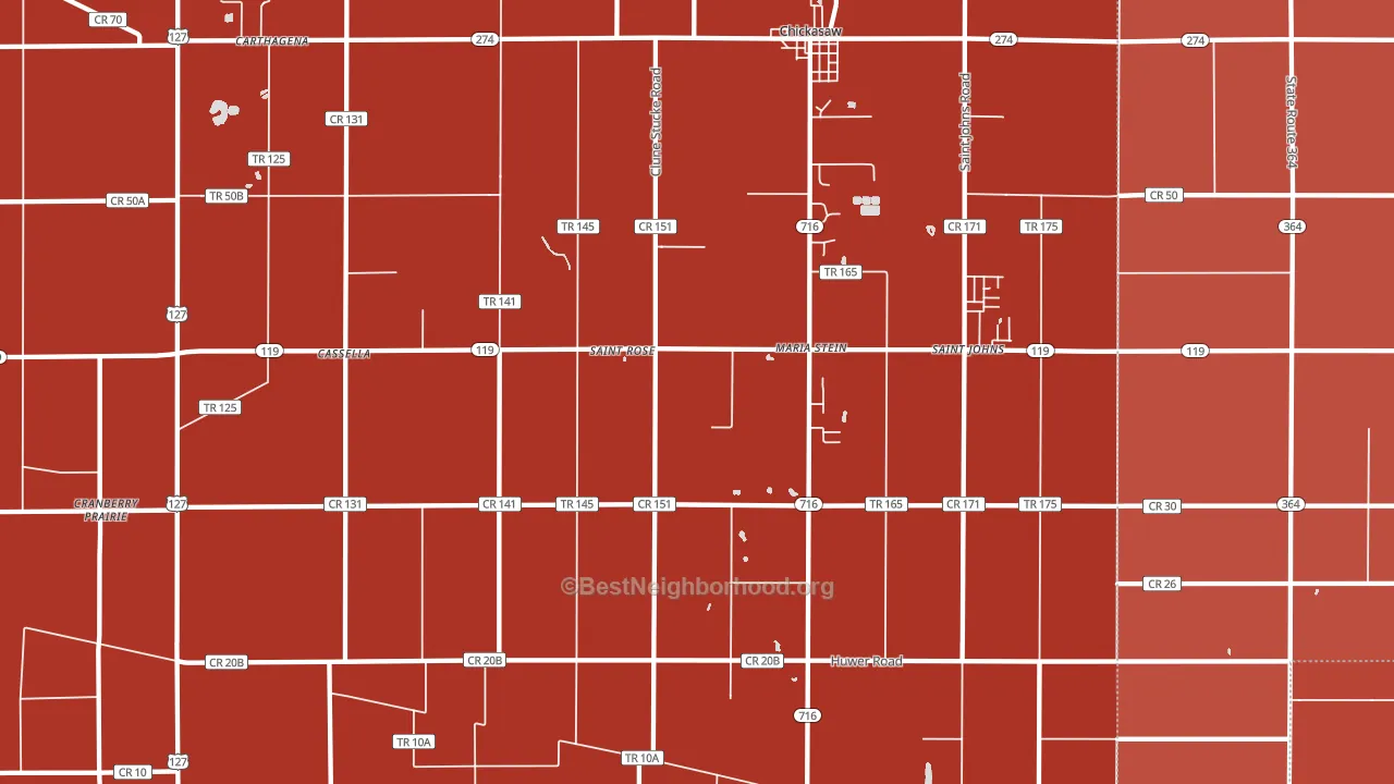 Maria Stein, OH block-group political-lean map
