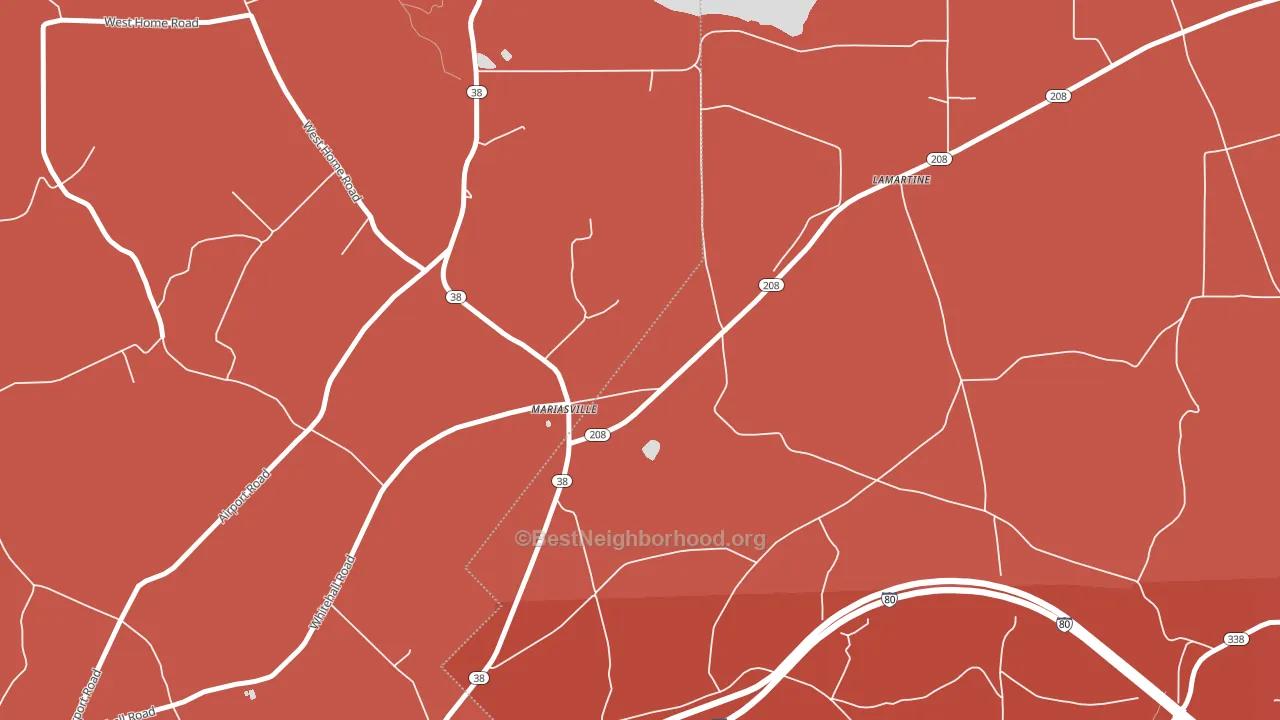 Mariasville, PA block-group political-lean map