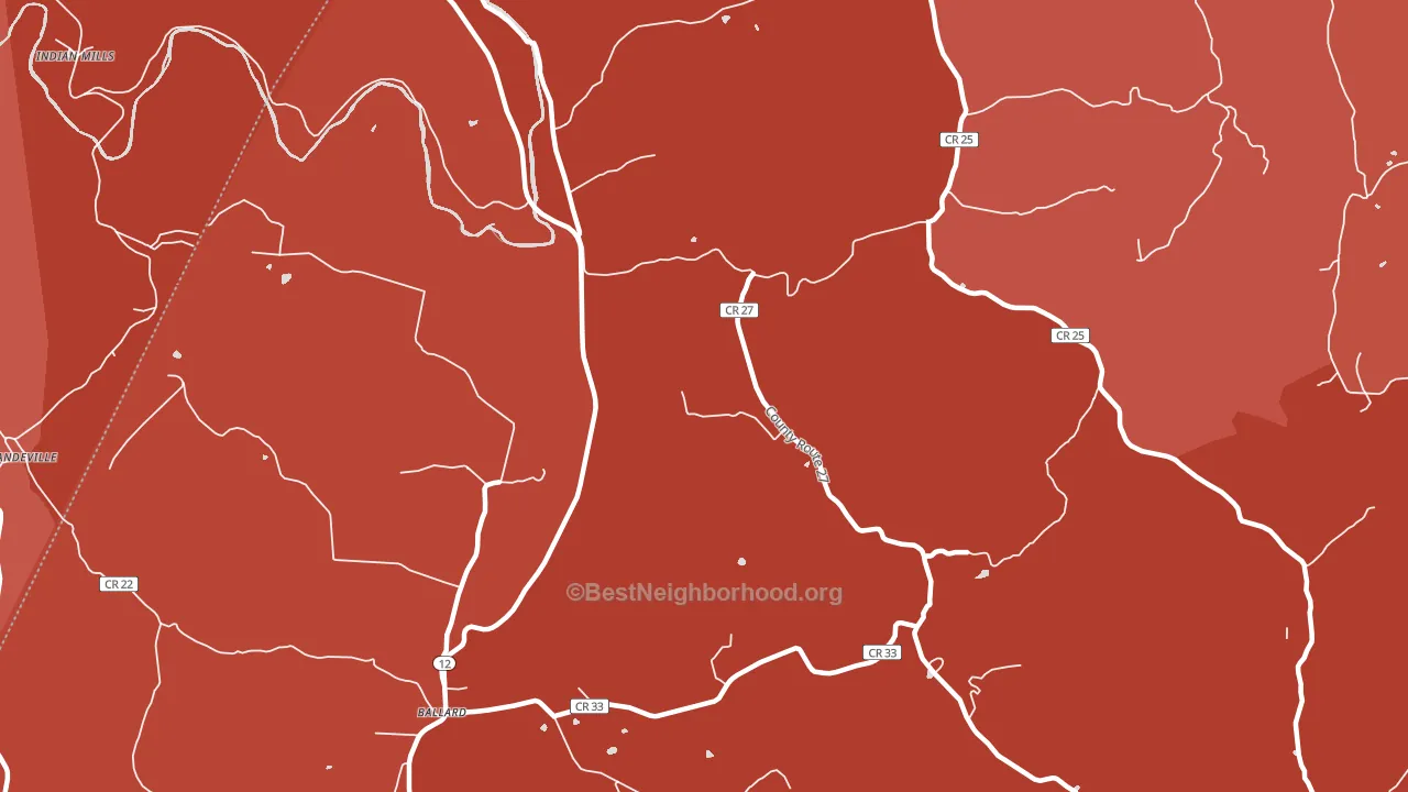 Marie, WV block-group political-lean map