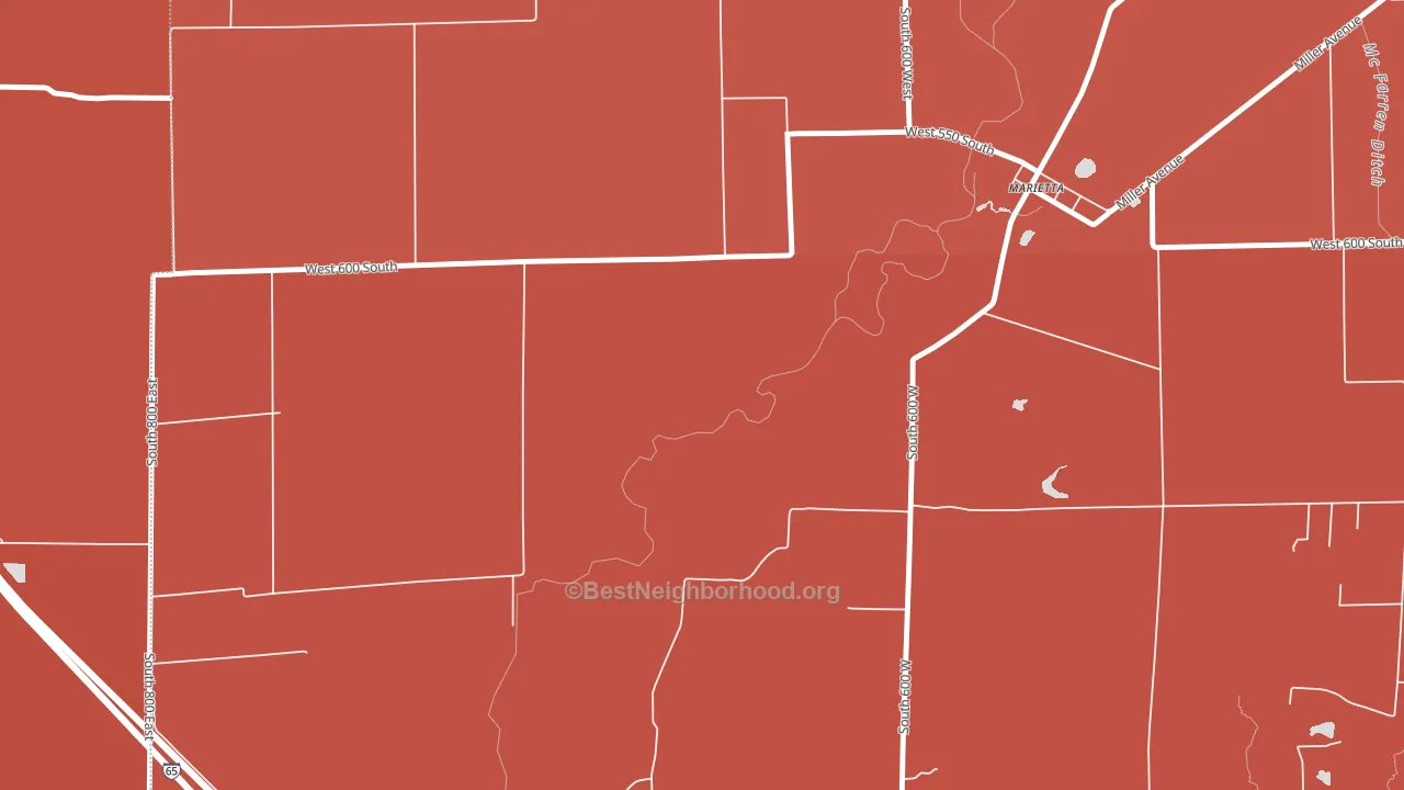 Marietta, IN block-group political-lean map
