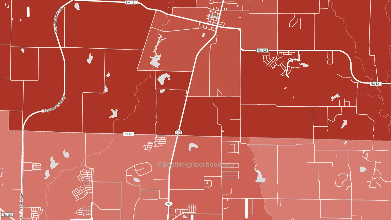 Marilee, TX block-group political-lean map