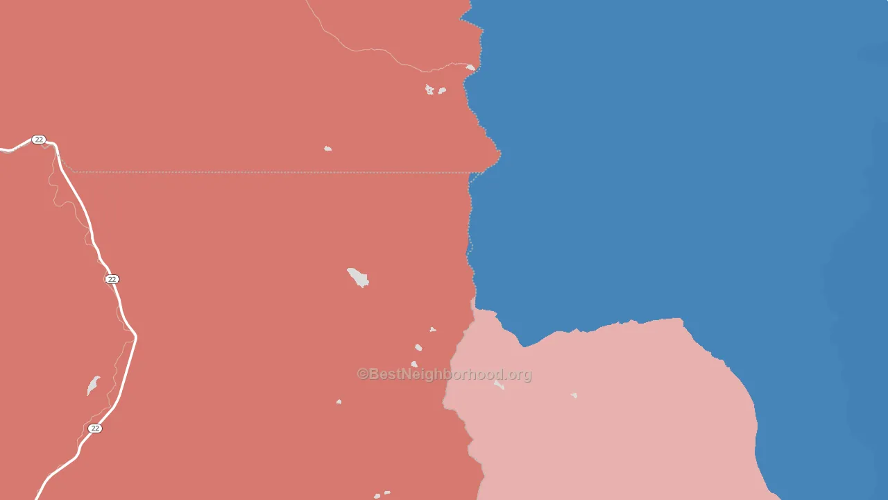 Marion Forks, OR block-group political-lean map