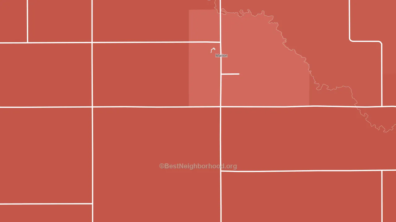 Marion, SD block-group political-lean map