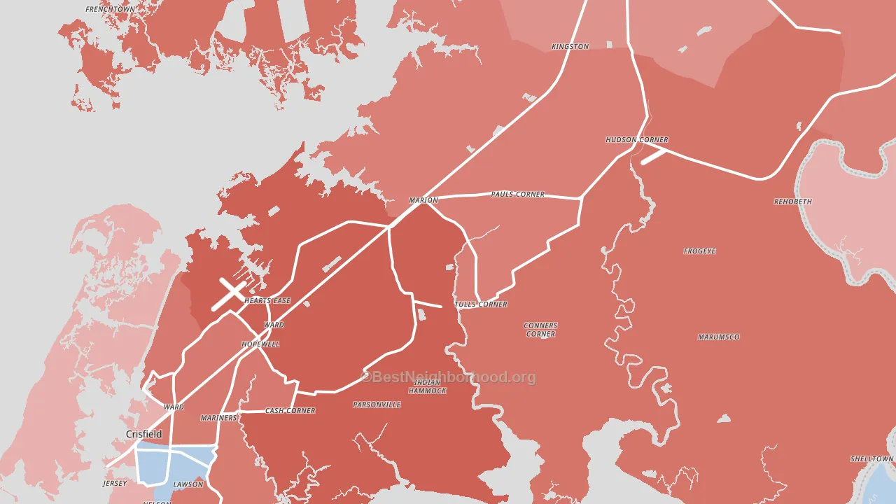 Marion Station, MD block-group political-lean map
