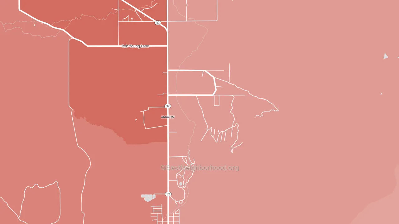 Marion, UT block-group political-lean map