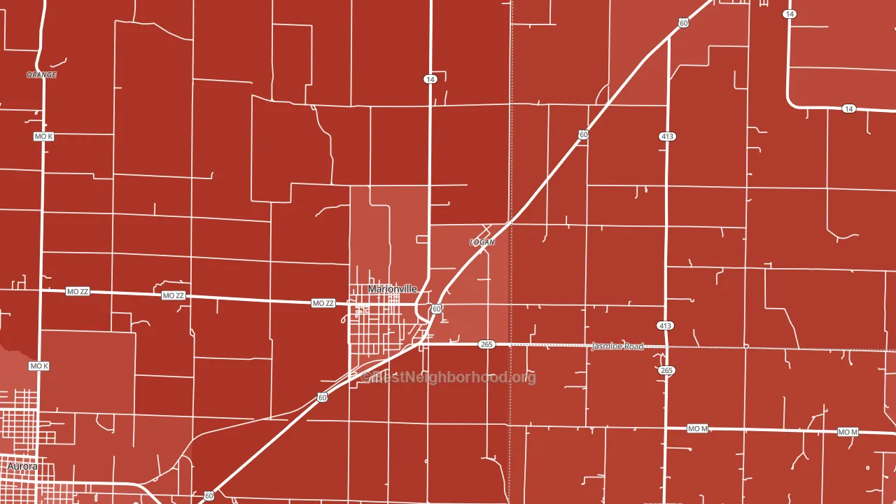Marionville, MO block-group political-lean map
