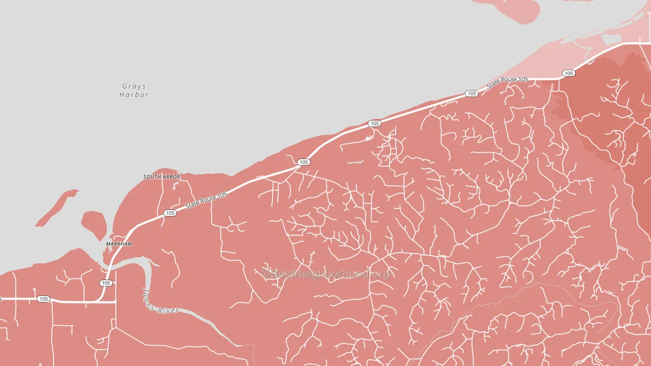 Markham, WA block-group political-lean map
