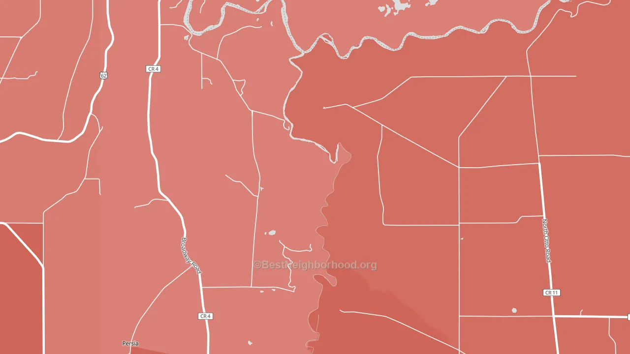 Markhams, NY block-group political-lean map