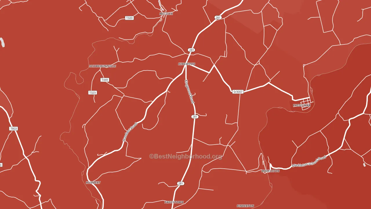 Markleton, PA block-group political-lean map