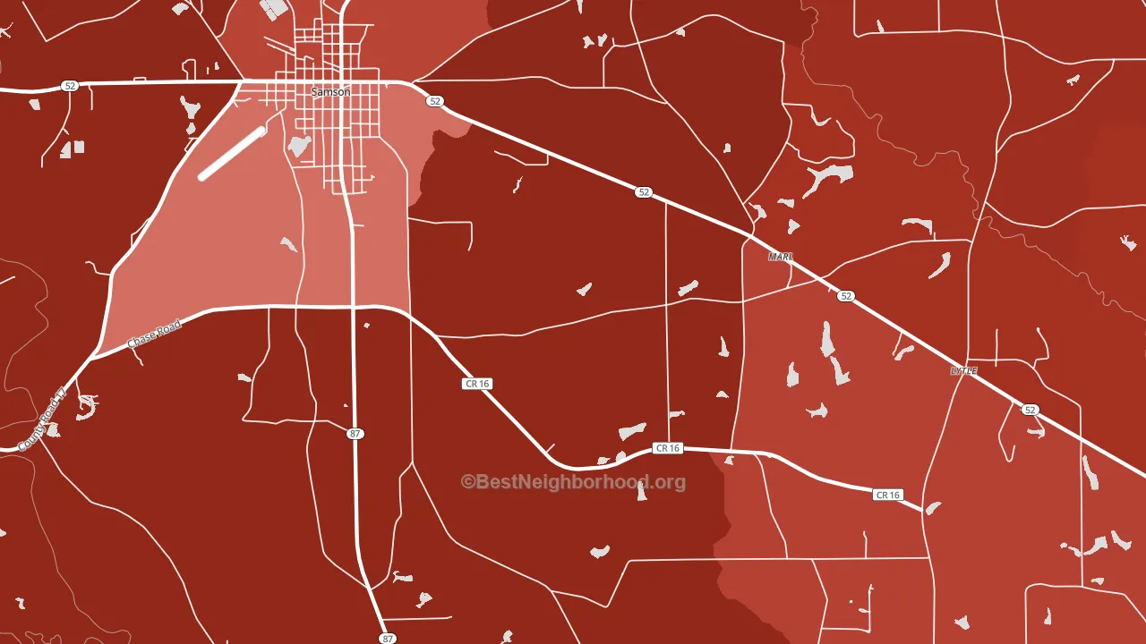 Marl, AL block-group political-lean map