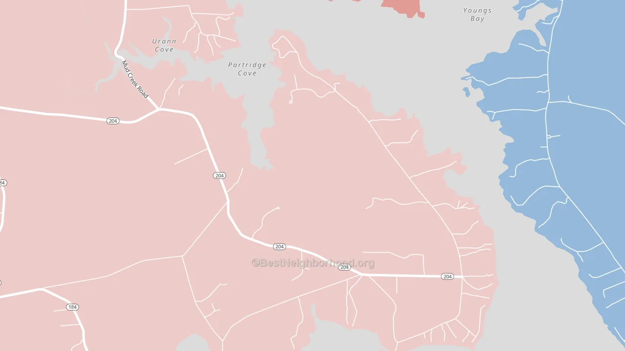 Marlboro, ME block-group political-lean map