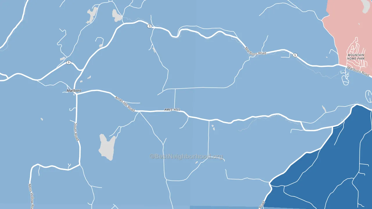 Marlboro, VT block-group political-lean map