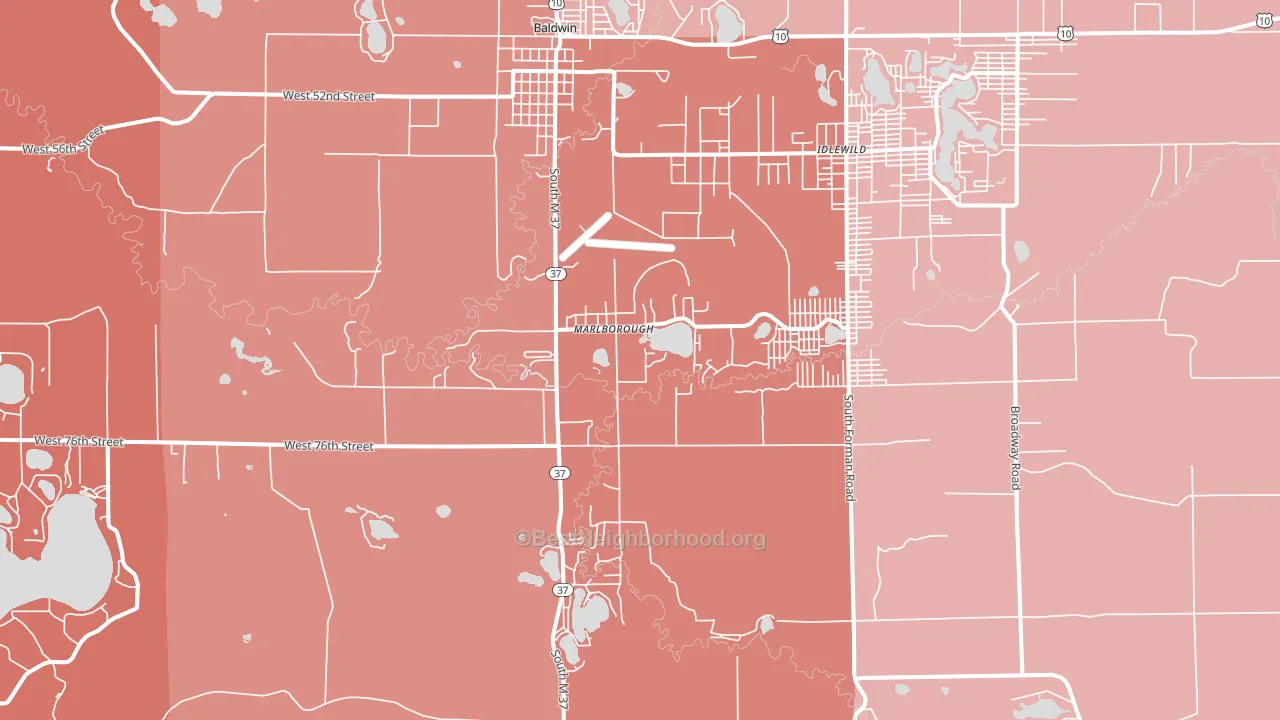 Marlborough, MI block-group political-lean map