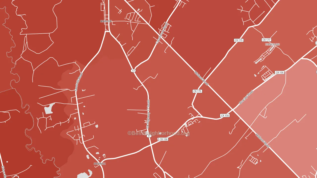 Marlow, GA block-group political-lean map