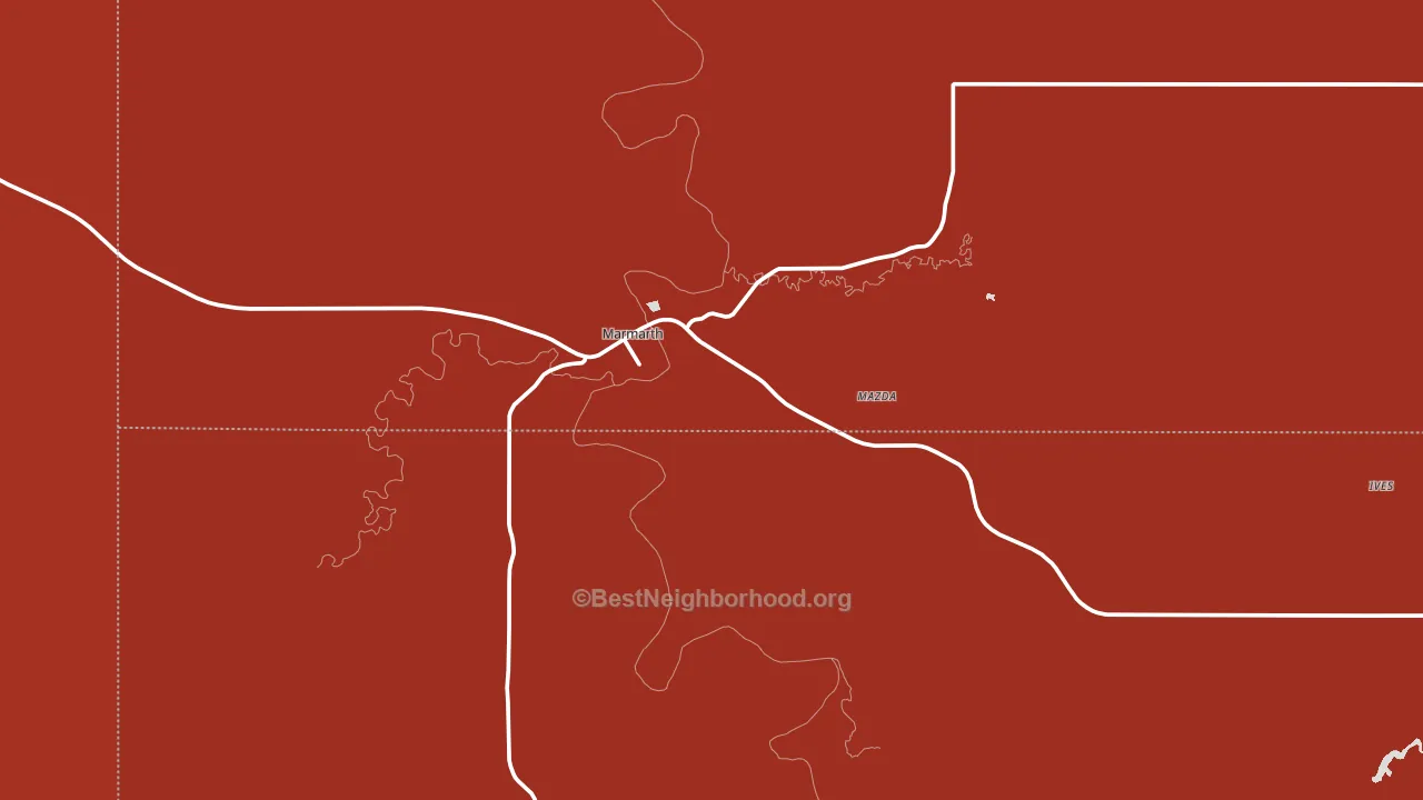 Marmarth, ND block-group political-lean map