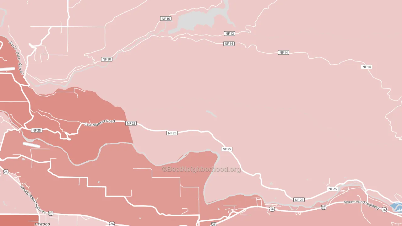 Marmot, OR block-group political-lean map