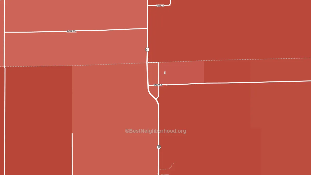 Maroa, IL block-group political-lean map