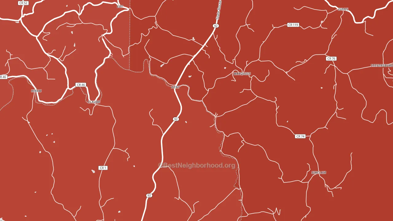 Marquess, WV block-group political-lean map