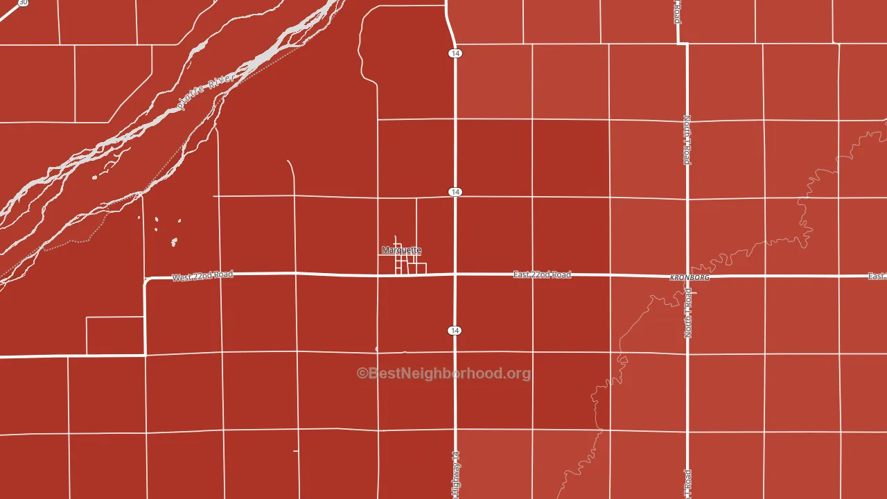 Marquette, NE block-group political-lean map