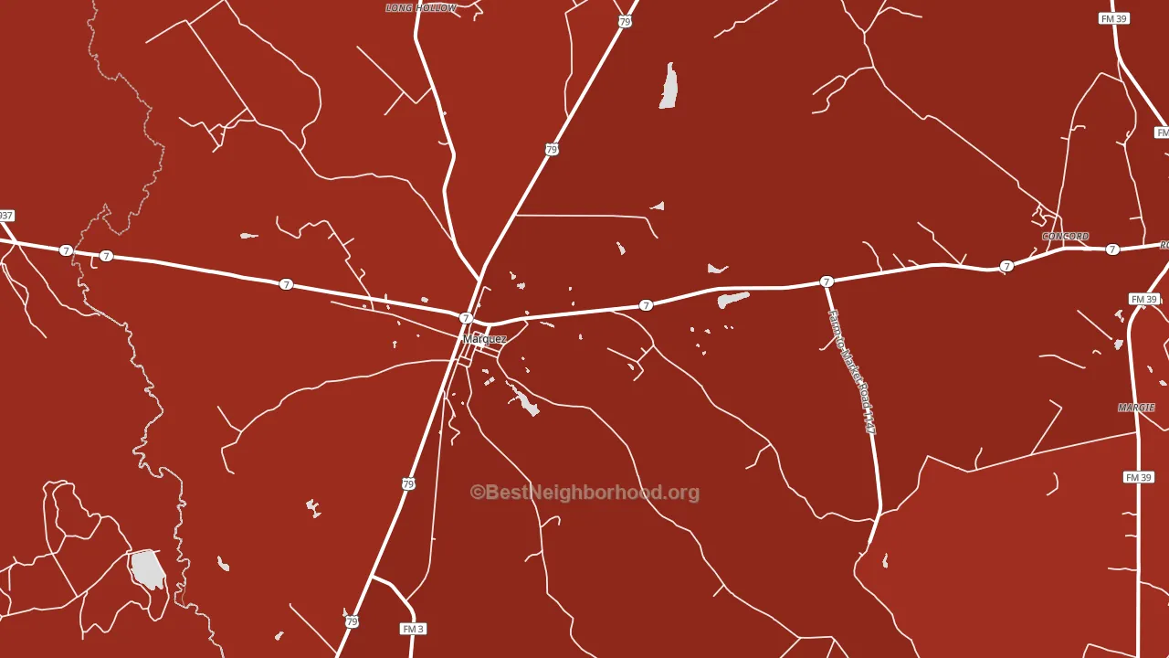 Marquez, TX block-group political-lean map