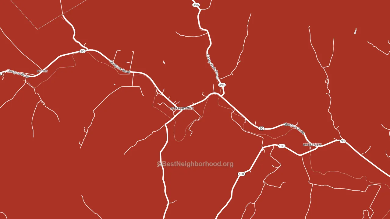 Marrowbone, KY block-group political-lean map