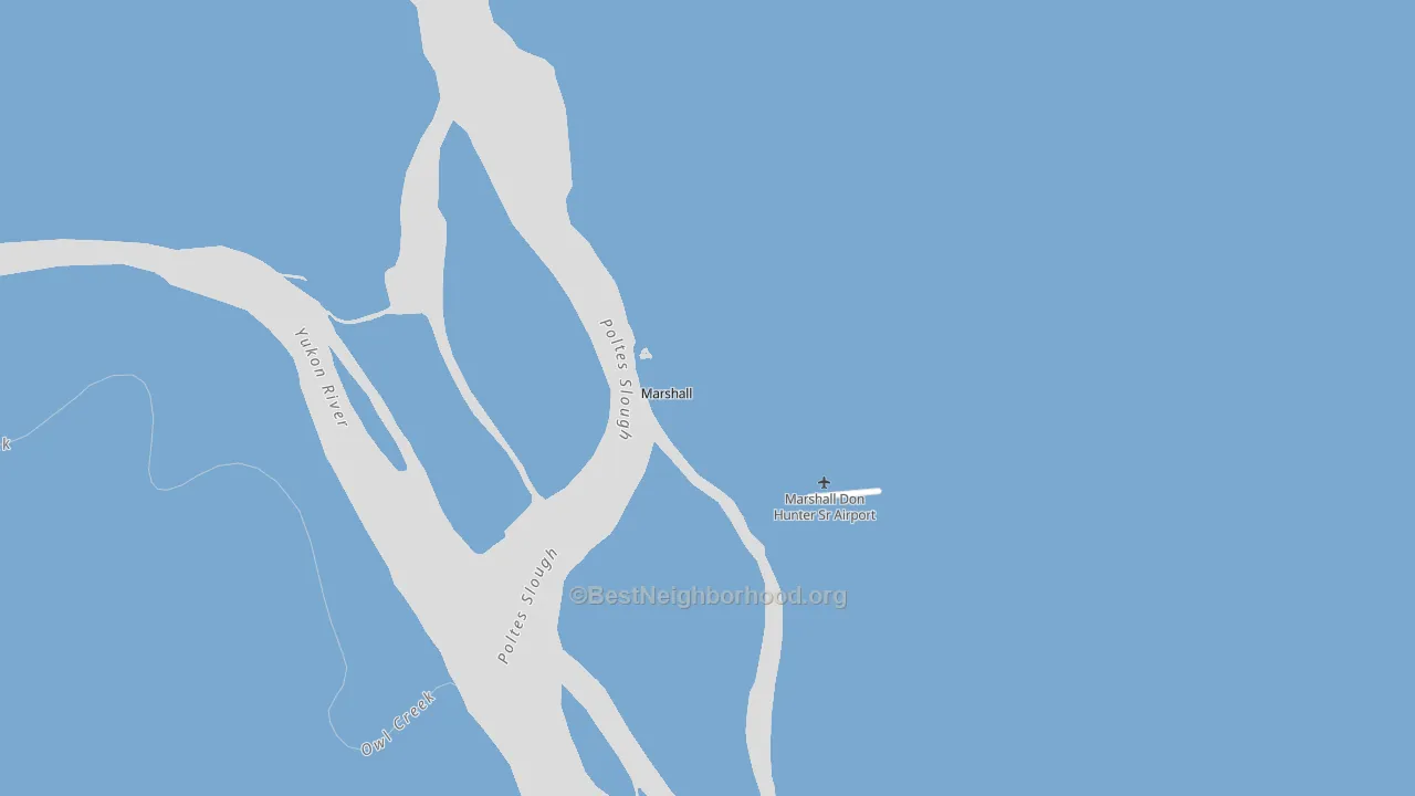 Marshall, AK block-group political-lean map