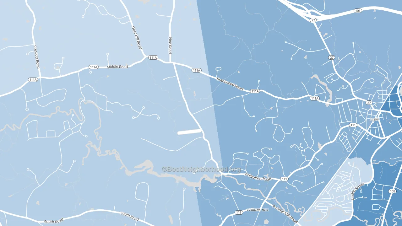 Marshall Corner, NH block-group political-lean map
