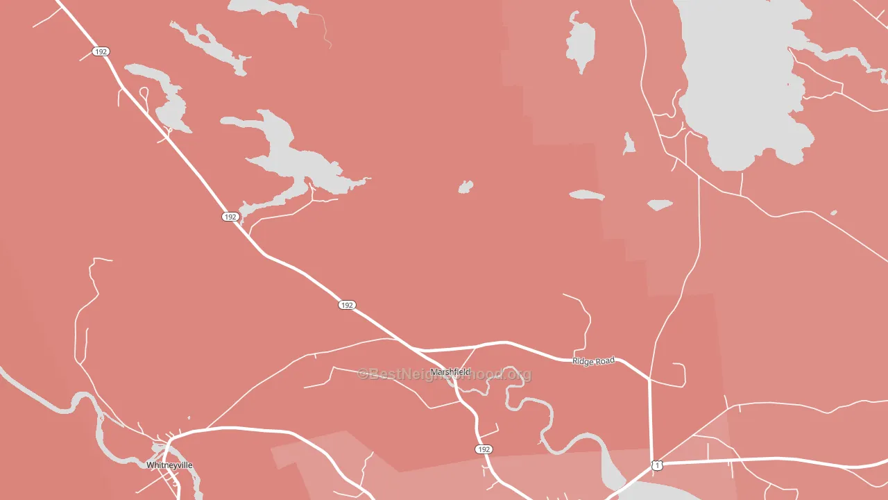 Marshfield, ME block-group political-lean map