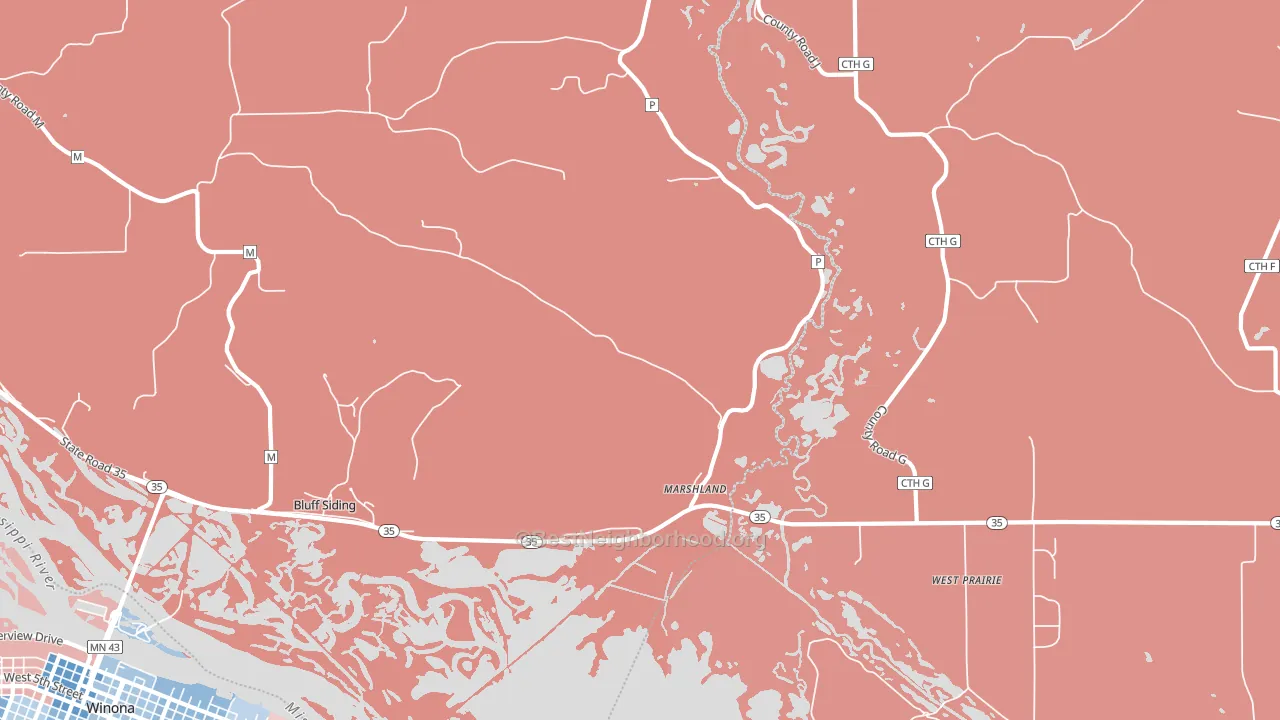 Marshland, WI block-group political-lean map