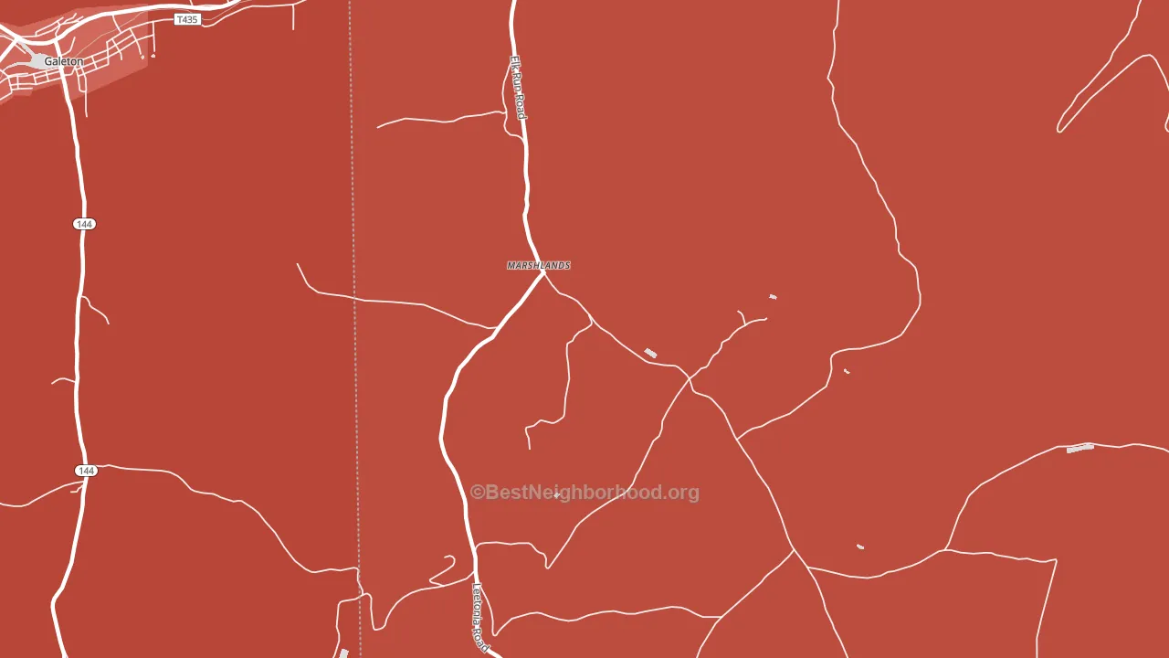 Marshlands, PA block-group political-lean map