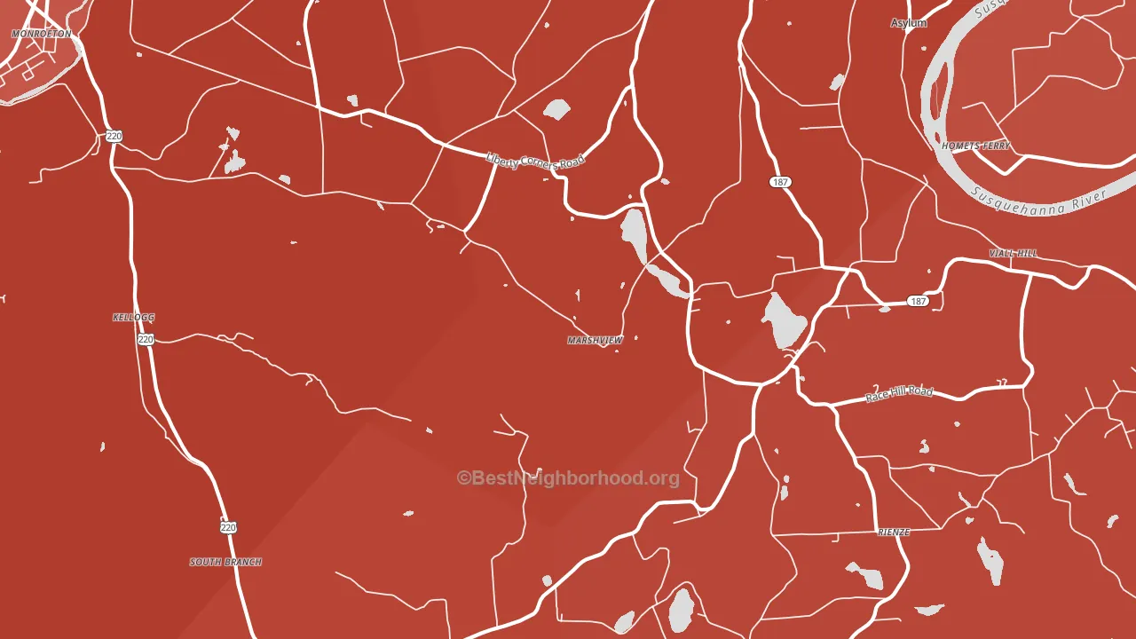 Marshview, PA block-group political-lean map